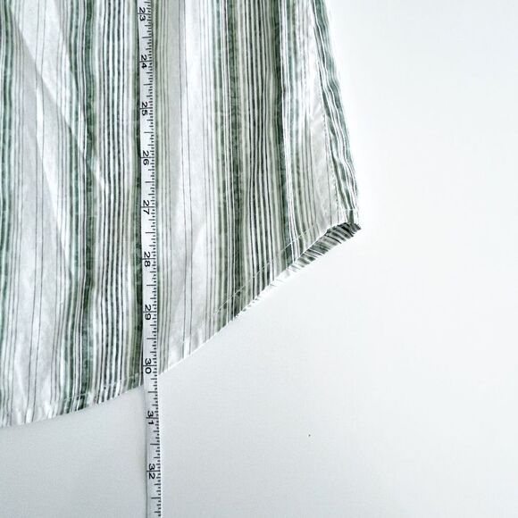 Scully Mens Western Dress Shirt Snap Up Long Sleeve Stripes Light Green Medium - Picture 8 of 8